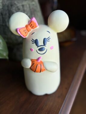 Disney Parks Halloween Ghost Minnie Mouse Light up Mold Figurine